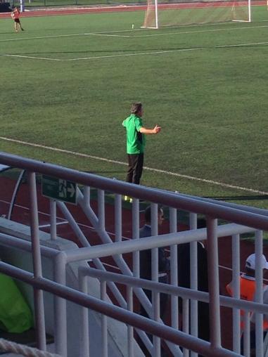College Europa boss Jose Requena on the touchline during their Europa League qualifier v FC Vaduz